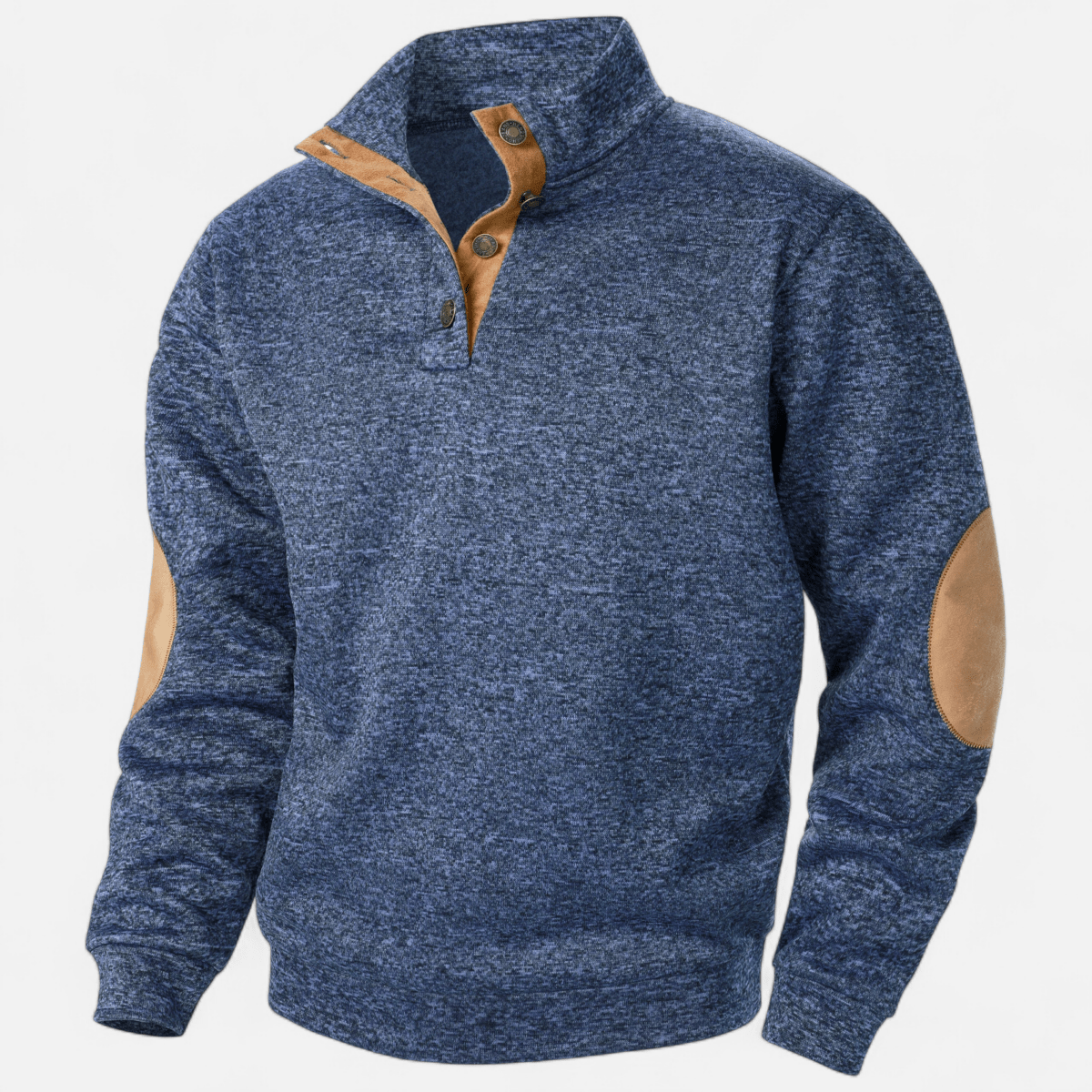 Knitted Outdoor Sweater with Stand Collar - Active Peaks
