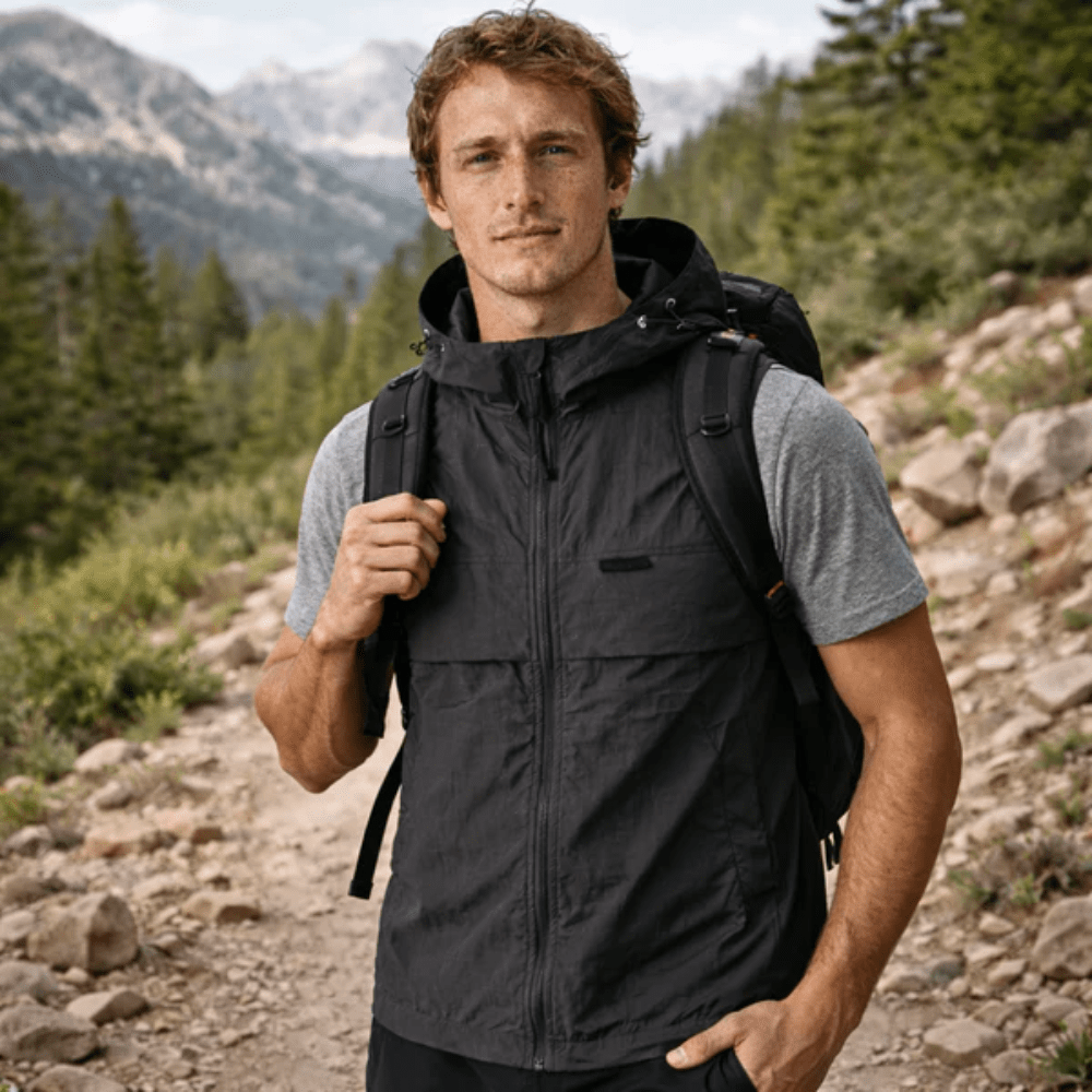 Lightweight Hooded Sleeveless Vest - Active Peaks