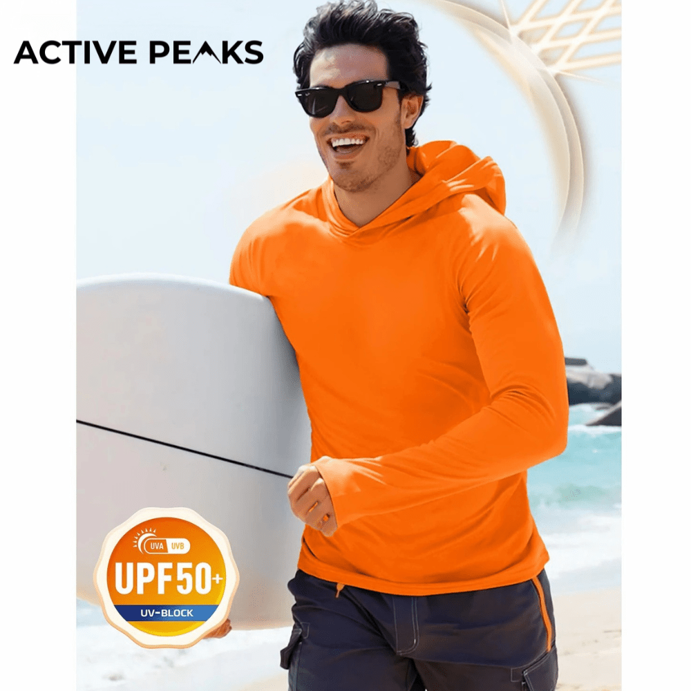 Men's UPF 50+ Sun Hoodie – Lightweight Quick - Drying - Active Peaks