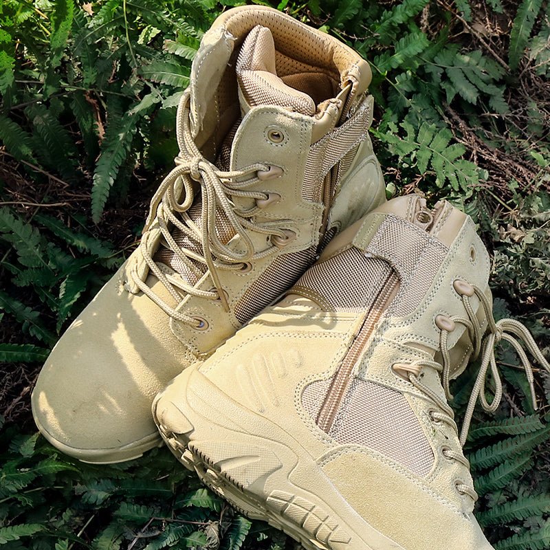 Men’s Lightweight Waterproof Tactical Hiking Shoes with Grip Sole